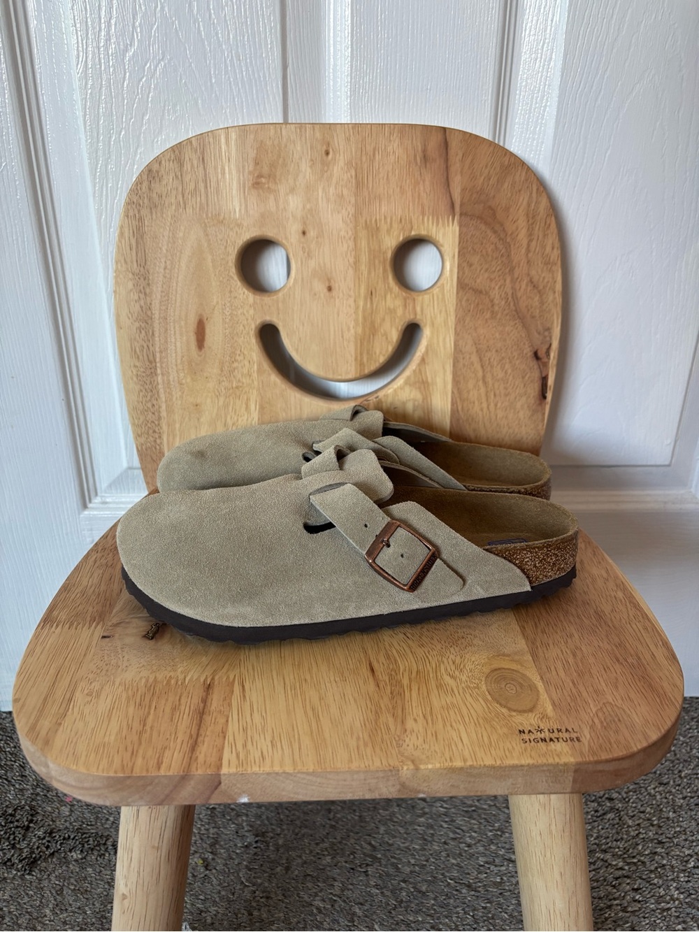 Women’s Birkenstock Boston Soft Foodbed Clogs in Taupe